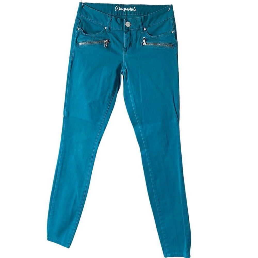 Aeropostale Women's Lola Jegging Pants Blue Size 0 Slim Fit